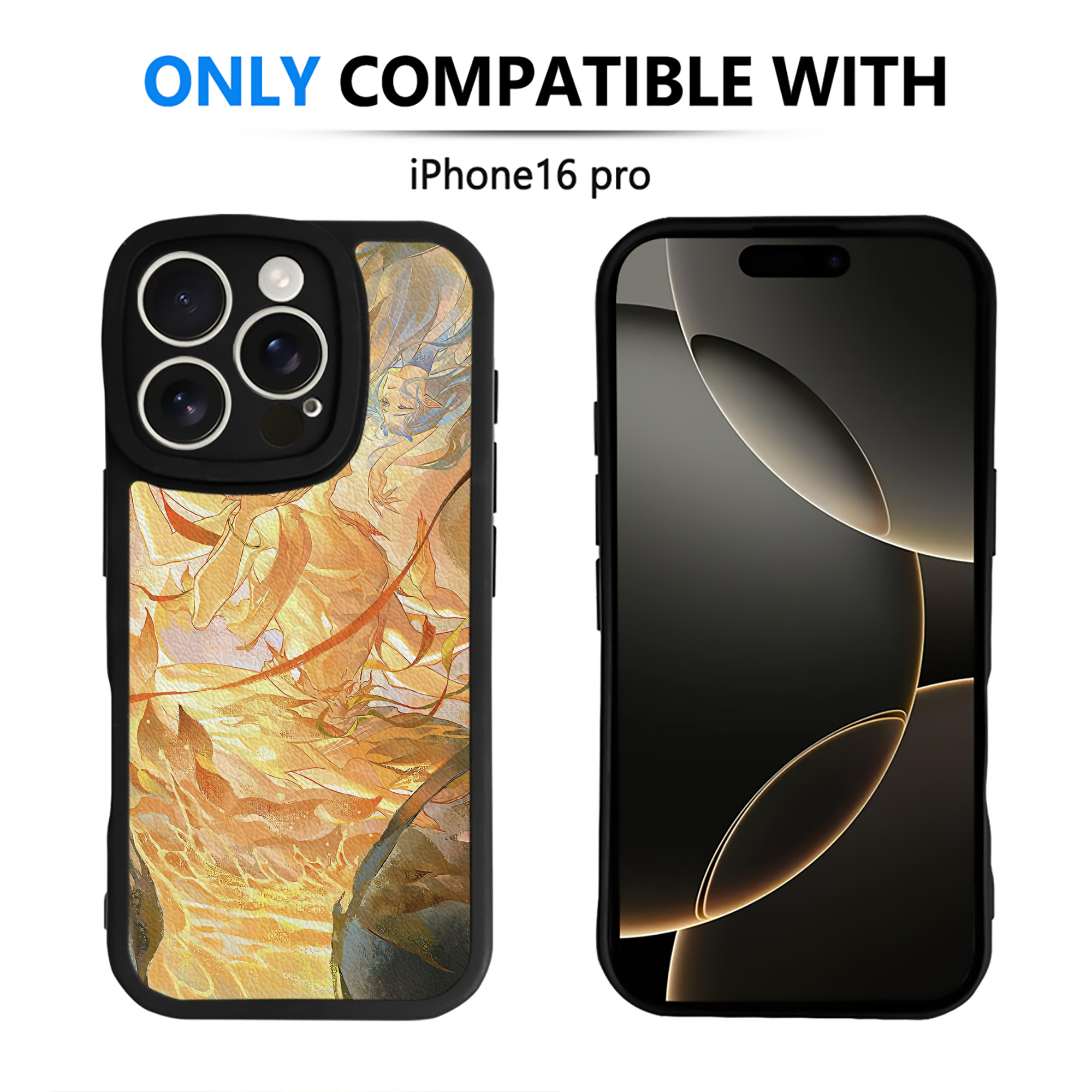 （画像用） Ne Zha 2 ナタ 魔童の大暴れ 【iPhone 16シリーズ対応】シリコンスマホケース（レザー調） 材質：シリコン